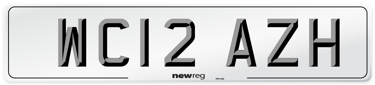 WC12 AZH Number Plate from New Reg